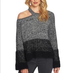 1.State One Shoulder Women’s Cozy Pullover Sweater Size Medium NWT